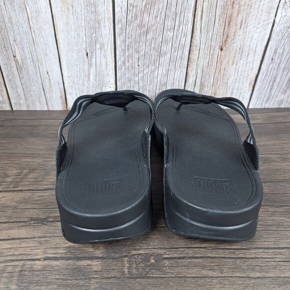FitFlop Walkstar Toe Post Sandals Black Women's Sz 11 (Worn Once) - Picture 4 of 8